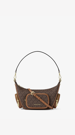 Crossbody Michael Kors Merritt Logo Pequeño Café