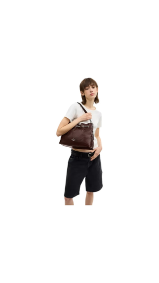 Cartera Coach Evelyn Shoulder Bag Maple/Silver
