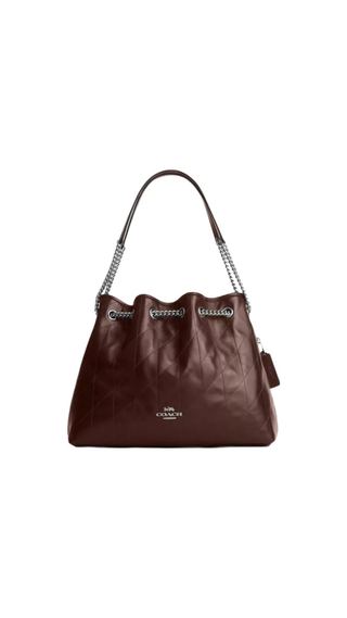 Cartera Coach Evelyn Shoulder Bag Maple/Silver