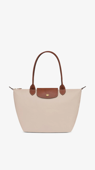Cartera Longchamp Asas Cortas Mediana Beige
