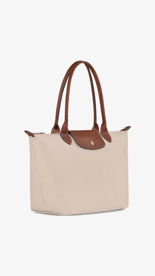 Cartera Longchamp Asas Cortas Mediana Beige