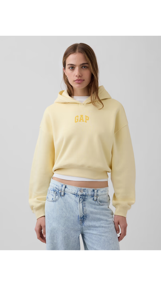 Hoodie Gap Vintage Crop Logo Yellow