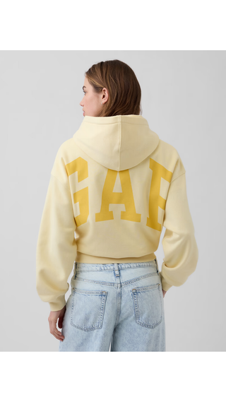 Hoodie Gap Vintage Crop Logo Yellow