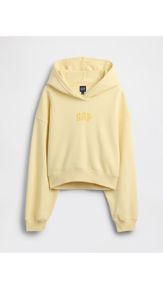 Hoodie Gap Vintage Crop Logo Yellow