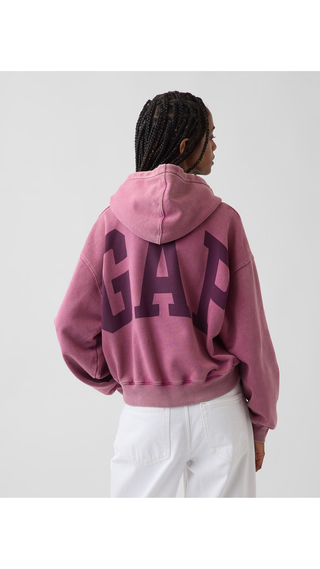 Hoodie Gap Vintage Crop Logo Dahlia Pink