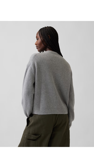 Sweater Gap  Cotton Oversized Rollneck Gris