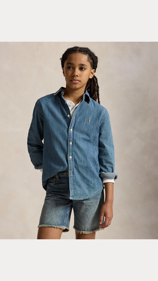 Camisa Ralph Lauren Chambray Boxy Shirt Jean