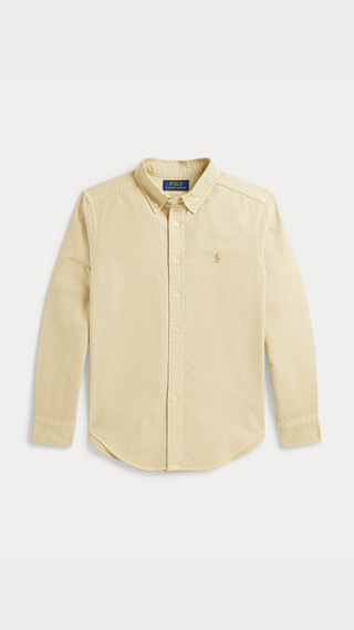 Camisa Ralph Lauren Garment-Dyed Cotton Oxford Beige