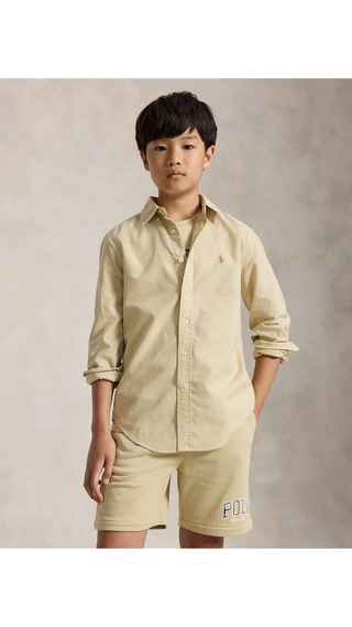 Camisa Ralph Lauren Garment-Dyed Cotton Oxford Beige