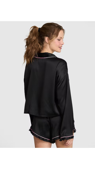 Pijama Victoria Secret Satin Set Black