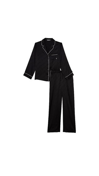 Pijama Victoria Secret Long Satin Black