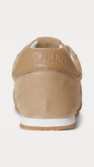 Zapatillas Ralph Lauren Dani Suede & Leather Low-Profile Trainer Tan