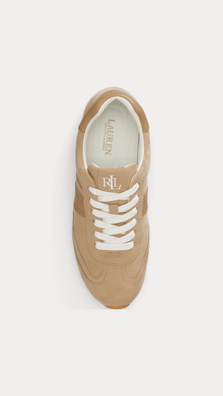 Zapatillas Ralph Lauren Dani Suede & Leather Low-Profile Trainer Tan