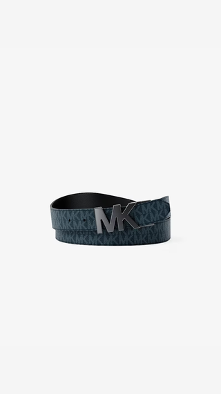 Set Cinturón Michael Kors Reversible Azul