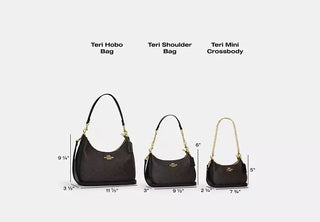 Cartera Coach Teri in Signature Canvas pebbled leather/Gold/Black