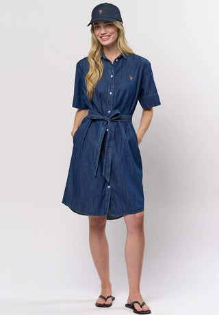 Vestido US POLO Denim Button Down Azul