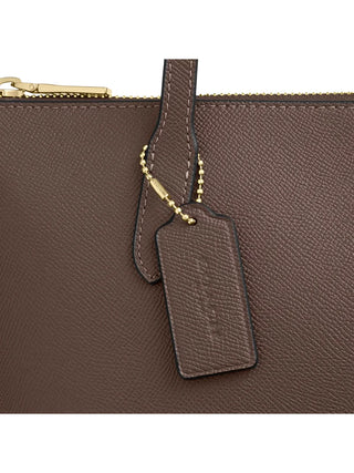 Tote Coach Fiona Zip Tote Bag In Leather Dark Stone