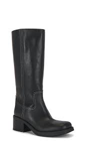 Botas Coach Leather Black Heel Tall Negro