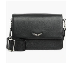 Cartera Zadig&Voltaire lolita wings grained leather black