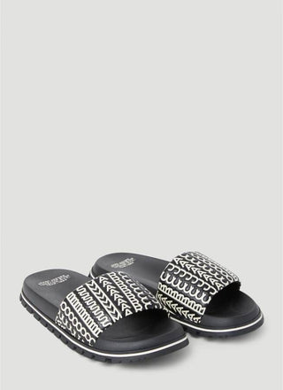 Sandalias Marc Jacobs The Monogram Slide Negras