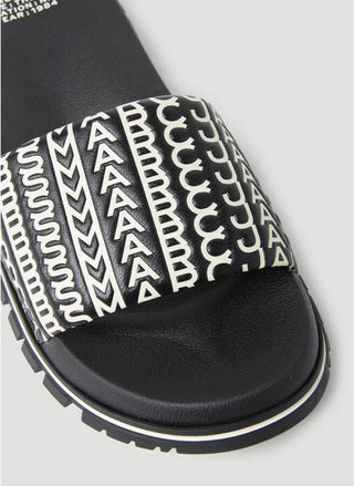 Sandalias Marc Jacobs The Monogram Slide Negras