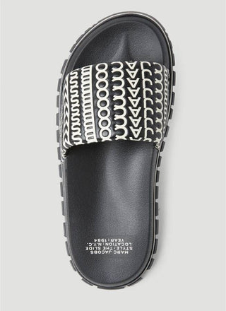 Sandalias Marc Jacobs The Monogram Slide Negras