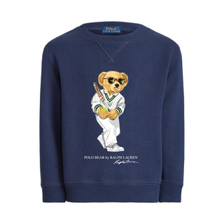 Poleron Polo Bear Ralph Lauren Fleece Sweatshirt Wimbledon 2025 Cruise Navy
