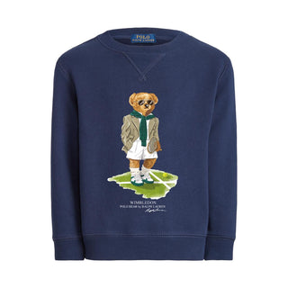 Poleron Polo Bear Ralph Lauren Fleece Sweatshirt Wimbledon 2025 Cruise Navy