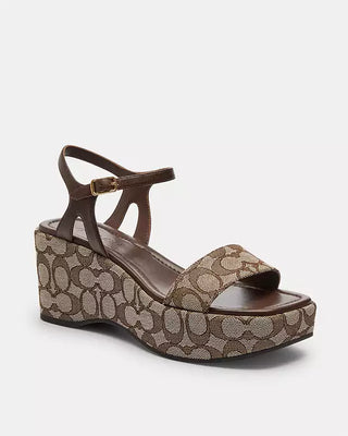 Sandalias The Coach Gale Wedge Sandal In Signature Canvas Mapple