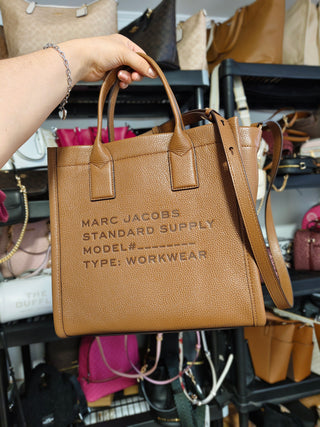 The Pebble Leather Standard Supply Tote Marc Jacobs medium Cognac