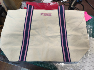 Tote Victoria Secret Signature Canvas Beige