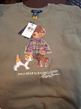 Poleron Ralph Lauren Bear Logo Verde