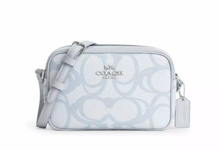 Crossbody Coach Mini Jamie Camera Bag Sketch Signature Canvas Ice Blue