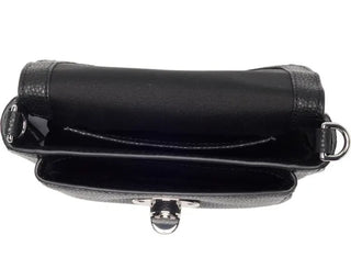 Crossbody Marc Jacobs Signet Turn Lock Leather Saddle Bag Crossbody Black