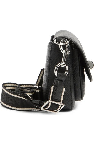 Crossbody Marc Jacobs Signet Turn Lock Leather Saddle Bag Crossbody Black