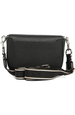 Crossbody Marc Jacobs Signet Turn Lock Leather Saddle Bag Crossbody Black