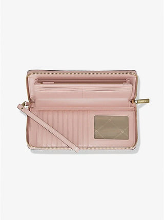 Billetera Michael Kors Jet Set Travel Large Travel Continental Wristlet Wallet Pink