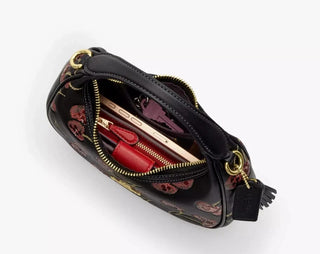 Crossbody Coach Carmen Mini Crossbody Bag W/ Cherry Print Black Multi