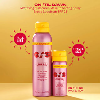 Mini Fijador ONE/SIZE by Patrick Starrr Mini On 'Til Dawn Mattifying Sunscreen Makeup Setting Spray SPF 28