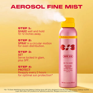 Fijador ONE/SIZE by Patrick Starrr On 'Til Dawn Mattifying Sunscreen Makeup Setting Spray SPF 28