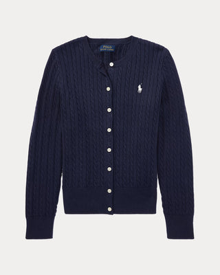 Sweater Polo Ralph Lauren Mini-Cable Cotton Cardigan Hunter Navy