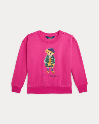 Poleron Polo Bear Ralph Lauren Fleece Sweatshirt Colge Pink