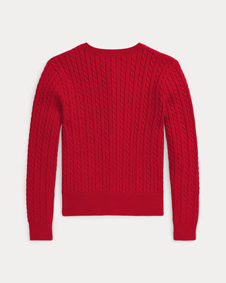 Sweater Polo Ralph Lauren Mini-Cable Cotton Cardigan RL 2000 Red