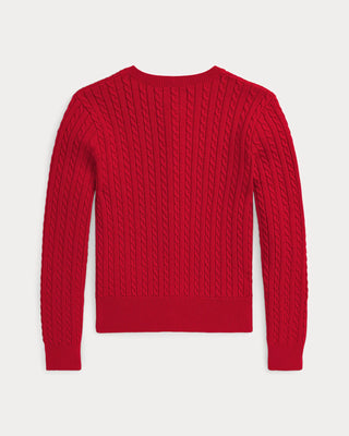 Sweater Polo Ralph Lauren Mini-Cable Cotton Cardigan Red
