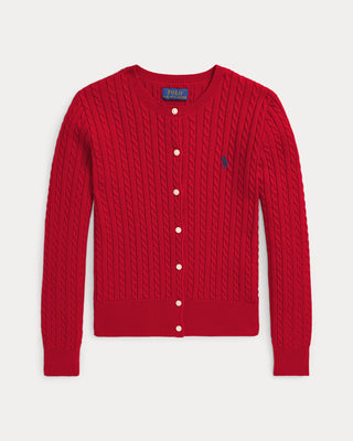 Sweater Polo Ralph Lauren Mini-Cable Cotton Cardigan RL 2000 Red