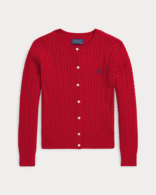 Sweater Polo Ralph Lauren Mini-Cable Cotton Cardigan Red