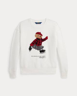 Poleron Polo Bear Ralph Lauren Fleece Boxy Sweatshirt Trophy Cream
