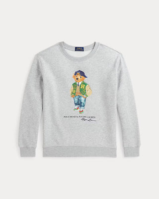 Poleron Polo Bear Ralph Lauren Fleece Sweatshirt Grey