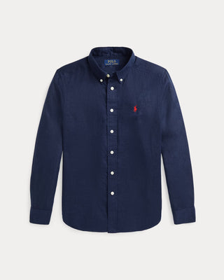 Camisa Polo Ralph Lauren Navy lino