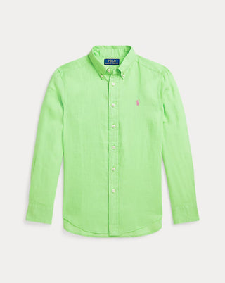 Camisa Polo Ralph Lauren Lino Lime